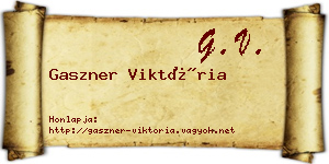 Gaszner Viktória névjegykártya